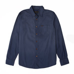 Ralph Overdye Dobby Shirt // Navy (XS)