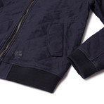 Elias Quilted Bomber Jacket // Navy (S)
