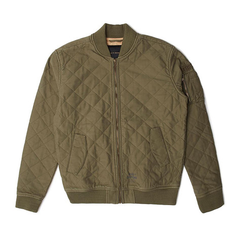 Elias Quilted Bomber Jacket // Pine (XS)