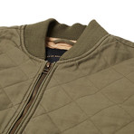 Elias Quilted Bomber Jacket // Pine (XS)
