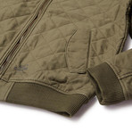 Elias Quilted Bomber Jacket // Pine (XS)