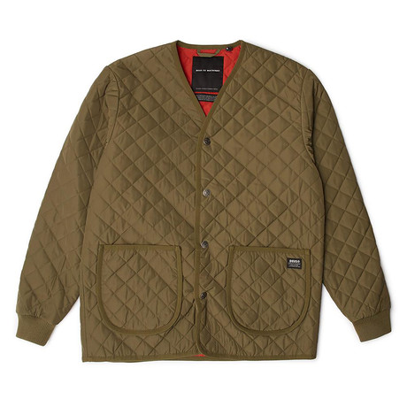 Hodge Quilted Liner Jacket // Bark (XS)