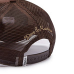 Jersey Shield Trucker Hat // Saddle Brown