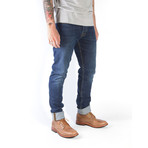 Alma Tapered Denim // Worn Indigo (28WX34L)