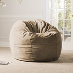 5' Giant Bean Bag Chair + Chenille Cover (Plum)