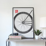 Albert Einstein // Bicycle (18"W x 24"H)