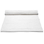 Cotton Rug // White (21.6"L x 35.1"W)