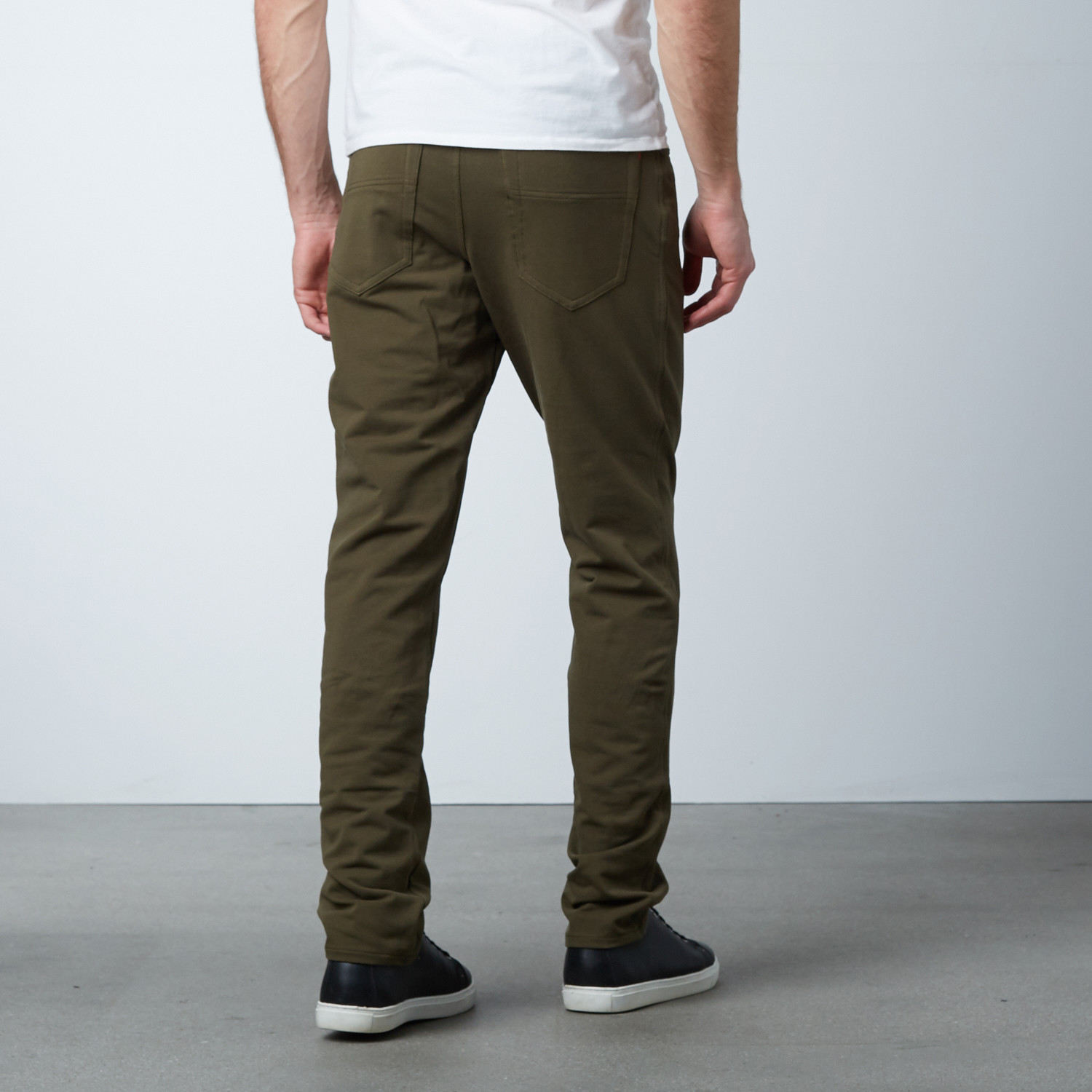 Knit 5 Pocket Pant // Army Green (28WX30L) - Sweat Tailor - Touch of Modern