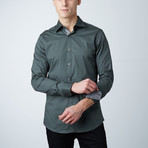 Carson Dress Shirt // Olive + Black Gingham Pattern (XL)
