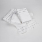 White Terry Set + Piping // 5-Piece (White + Beige)