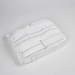 White Terry Set + Piping // 5-Piece (White + Beige)