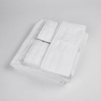 White Terry Set + Piping // 5-Piece (White + Beige)