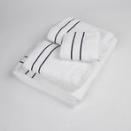 White Terry Set + Piping // 5-Piece (White + Beige)