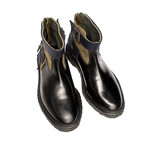 Back Zip Boots // Black + Navy (Euro: 45)