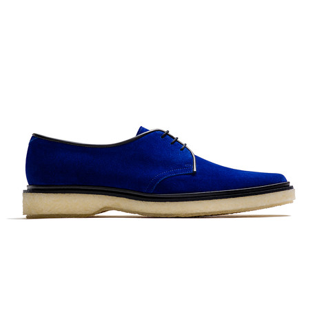 Point Toe Lace-Up Piped Derby // Bright Blue + Black (Euro: 44)