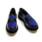 Suede Loafer // Bright Blue + Black (Euro: 39)