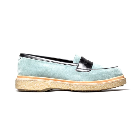 Suede Loafers // Blue + Black (Euro: 40)