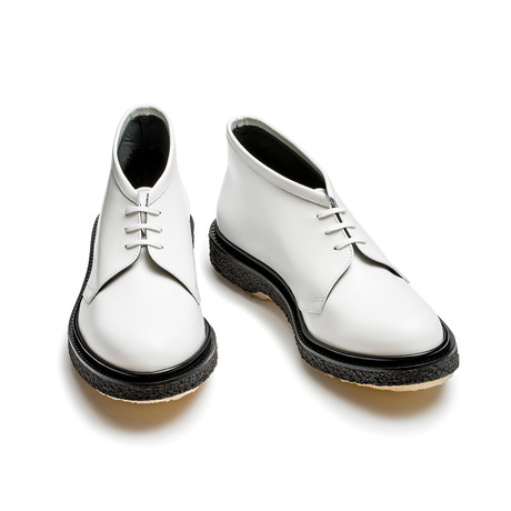 Lace-Up Desert Boots // White (Euro: 39)