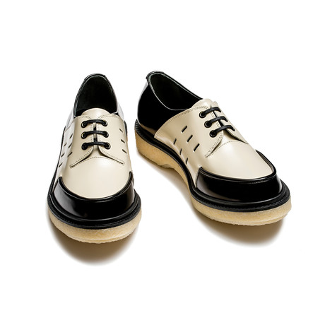 Lace-Up Round Creepers // Beige + Black (Euro: 39)
