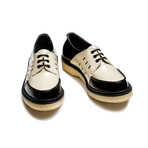 Lace-Up Round Creepers // Beige + Black (Euro: 43)