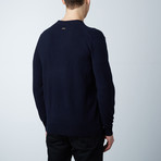 Harper Cashmere V-Neck Sweater // Navy Blue (L)