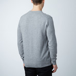 Harper Cashmere V-Neck Sweater // Medium Gray Melange (S)