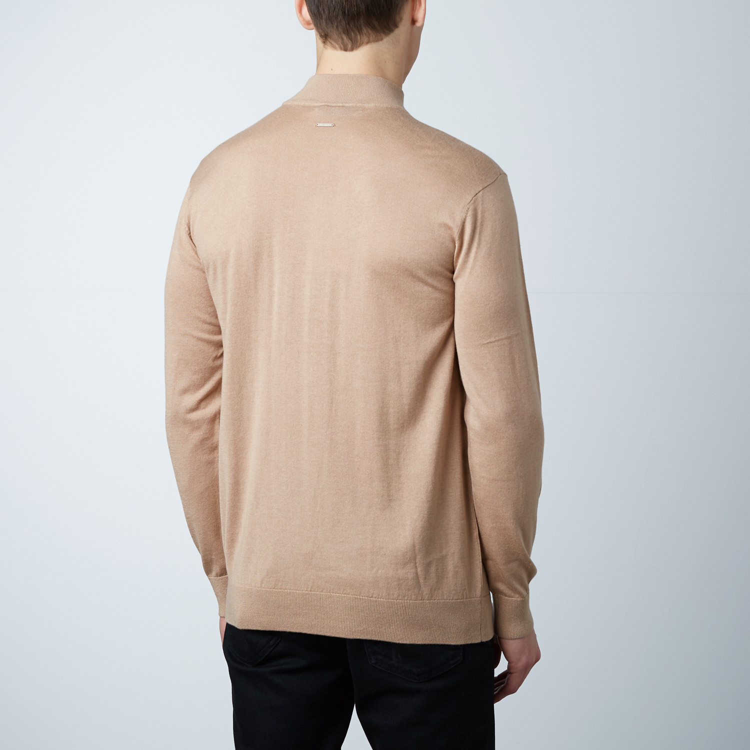 silk mock neck