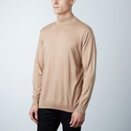 Triumph Silk + Cashmere Mock Neck Sweater // Beige (XL)