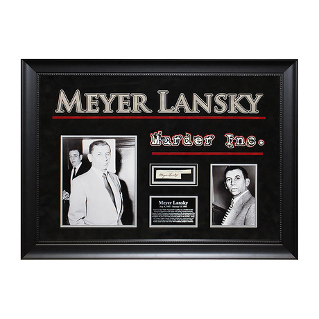 Signed Signature Collage // Murder Inc. // Meyer Lansky