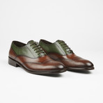 Wing Tip Lace Up // Brown + Green (US: 8.5)