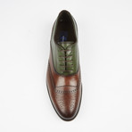 Wing Tip Lace Up // Brown + Green (US: 10)