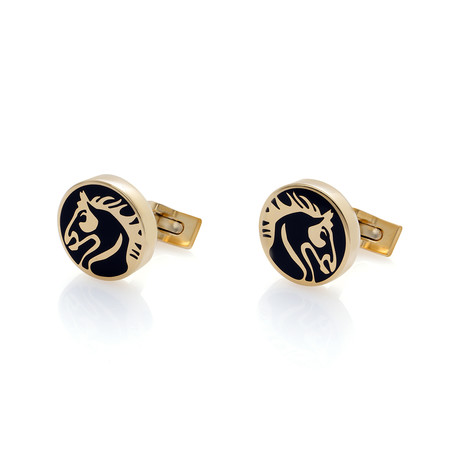 S.T. Dupont Cheval Cufflinks // 005169 // Store Display