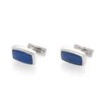 S.T. Dupont Boutons de Manchette Blue Agate Cufflinks // 005505 // New