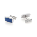 S.T. Dupont Boutons de Manchette Blue Agate Cufflinks // 005505 // New