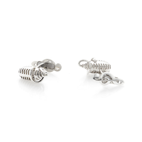 Montegrappa Limited Edition Microphone Cufflinks // IDFSCLSO // Store Display