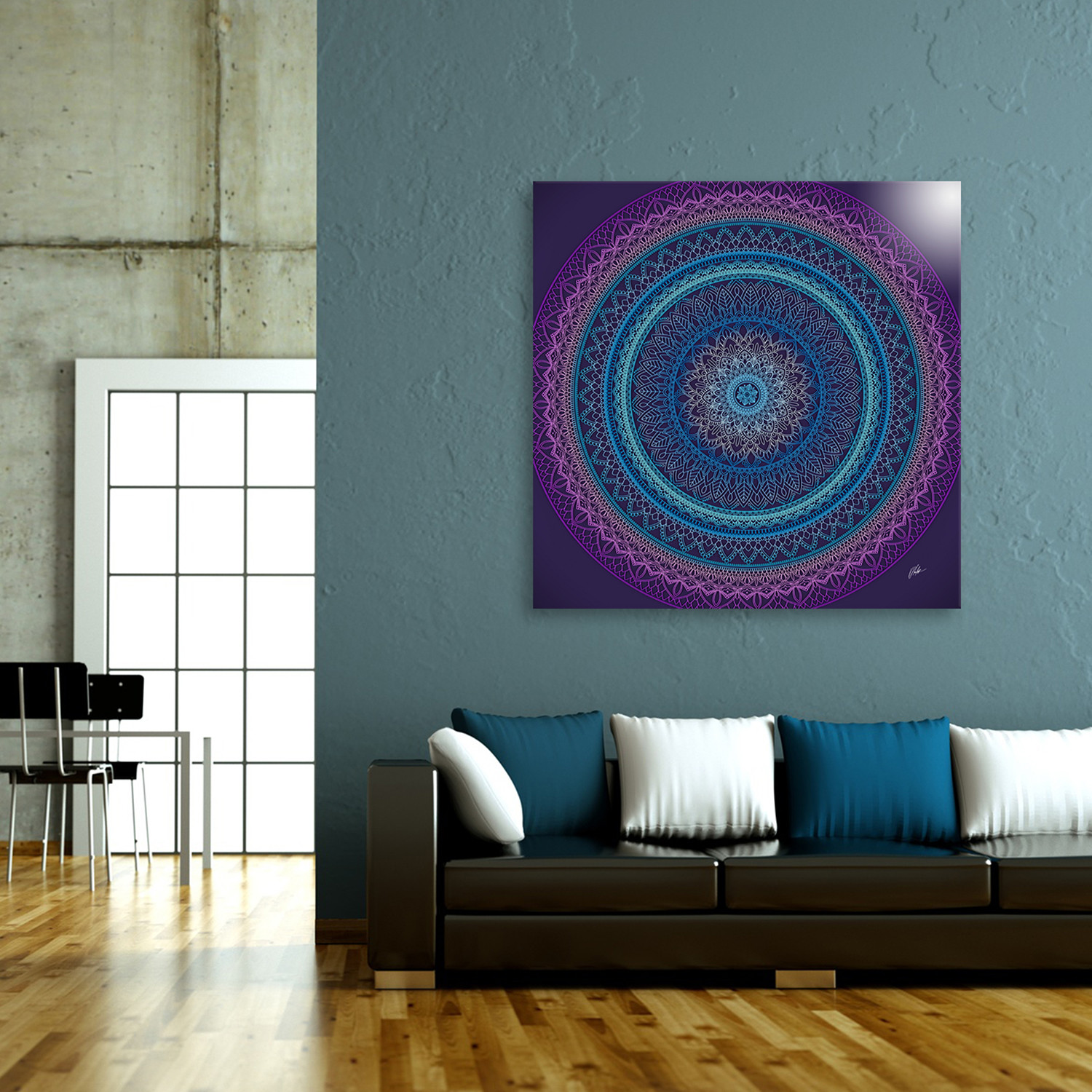 Digital Mandala (Stretched Canvas // 16