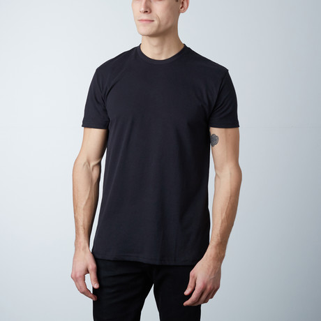 Premium Crew Neck T-Shirt // Black (S)