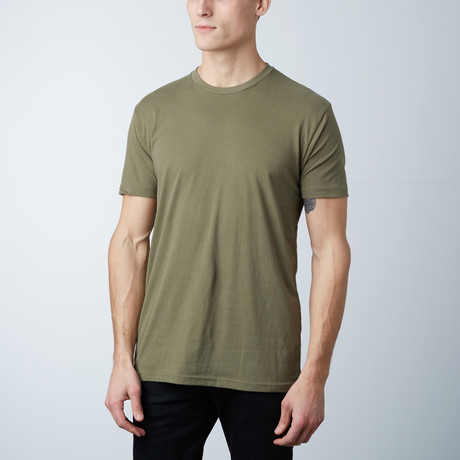 Premium Crew Neck T-Shirt // Military Green (S)