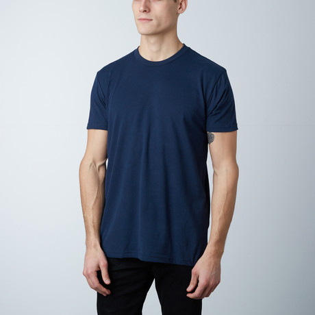 Premium Crew Neck T-Shirt // Navy (S)