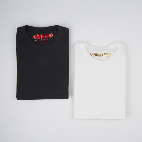 Premium Crew Neck T-Shirt // Black + White // Pack of 2 (S)