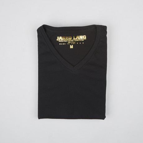 Premium V-Neck T-Shirt // Black // Pack of 3 (S)