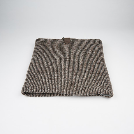 Chunky Knit Cowl // Brown + Gray