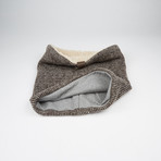 Chunky Knit Cowl // Brown + Gray