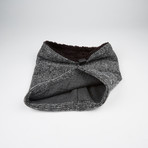 Chunky Knit Cowl // Gray + Black