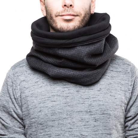 Cotton Tweed Cowl // Houndstooth Check