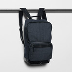 Cillian Zip Top Backpack // Raw Denim