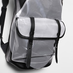 Ronan Rolltop Laptop Backpack // Clear Mesh