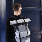 Ronan Rolltop Laptop Backpack // Clear Mesh
