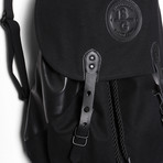 Ryan Flapover Backpack // Black + Black