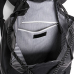 Ryan Flapover Backpack // Black + Black